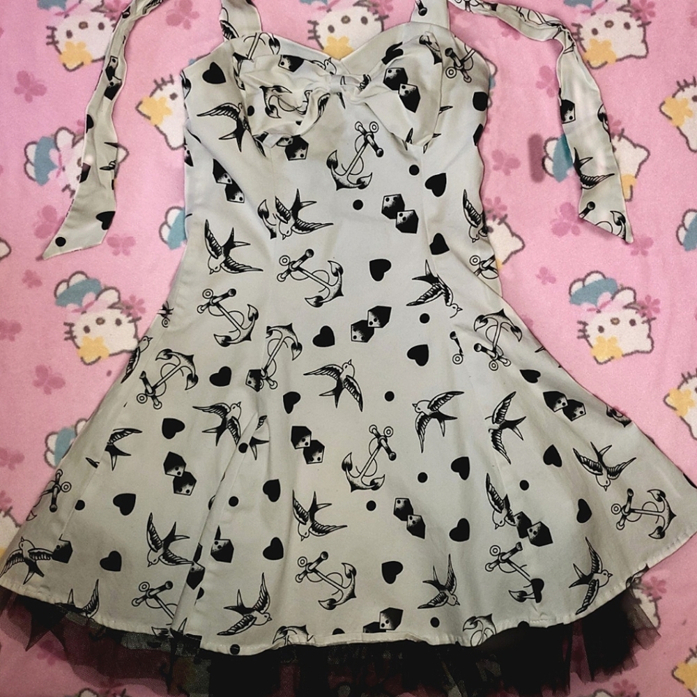 Hearts & Roses Pin Up/Rockabilly Tattoo Dress